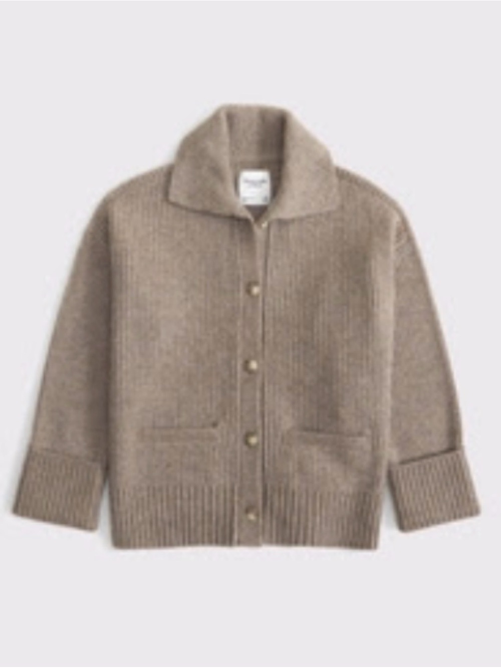 Abercrombie & Fitch Ribbed Collared Cardigan